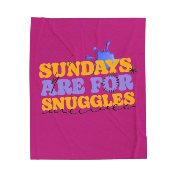 Sundays Are For Snuggles Velveteen Plush Blanket