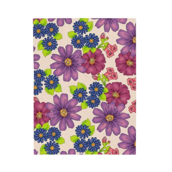 Cool Flowers Velveteen Plush Blanket