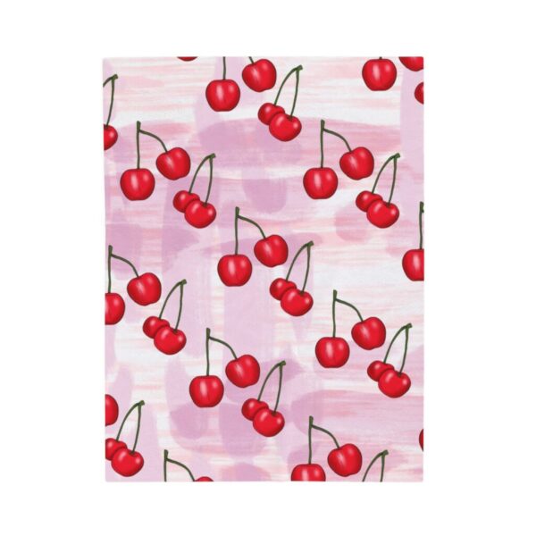 Sweet as Cherries Velveteen Plush Blanket