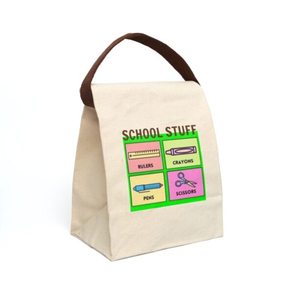 School Stuff Canvas Lunch Bag