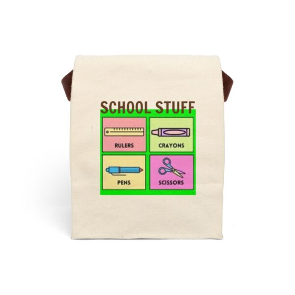 School Stuff Canvas Lunch Bag