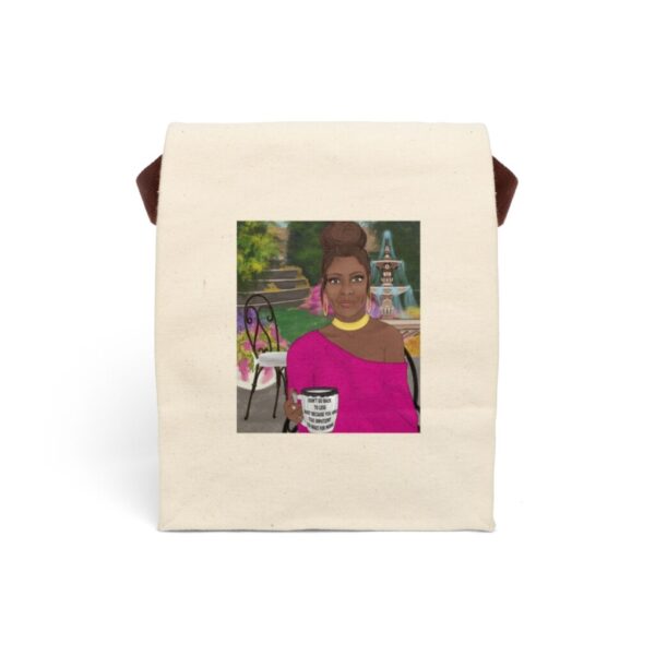 Don't Go Back Canvas Lunch Bag