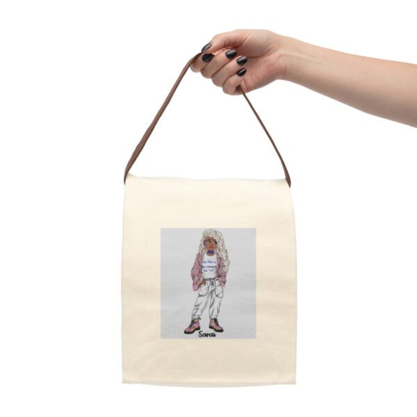 QruGURLZ 'Sarai' Canvas Lunch Bag - Image 4