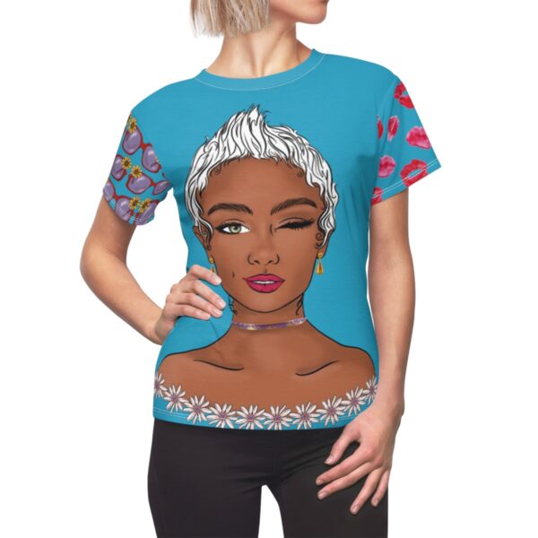 'Sassafras' Women's Tee (Blue) - Image 4