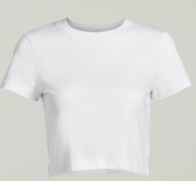 Womens Cropped Polyester Tee