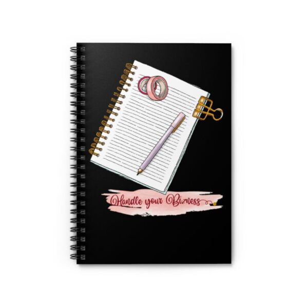 Handle Your Bizness Spiral Notebook (Black)