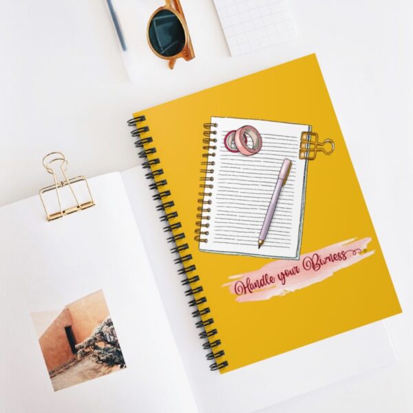 Handle Your Bizness Spiral Notebook (Yellow)