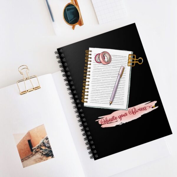 Handle Your Bizness Spiral Notebook (Black)