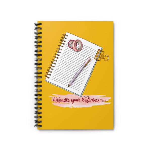 Handle Your Bizness Spiral Notebook (Yellow)