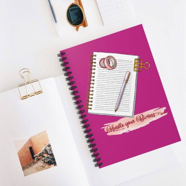 Handle Your Bizness Spiral Notebook (Pink)