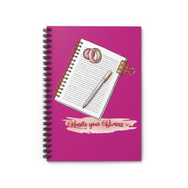 Handle Your Bizness Spiral Notebook (Pink)