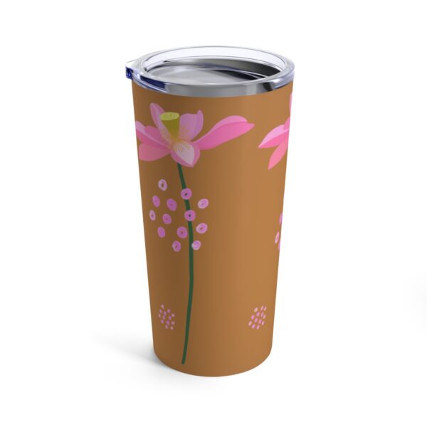 Pretty in Pink Tumbler 20oz (Brown) - Image 3