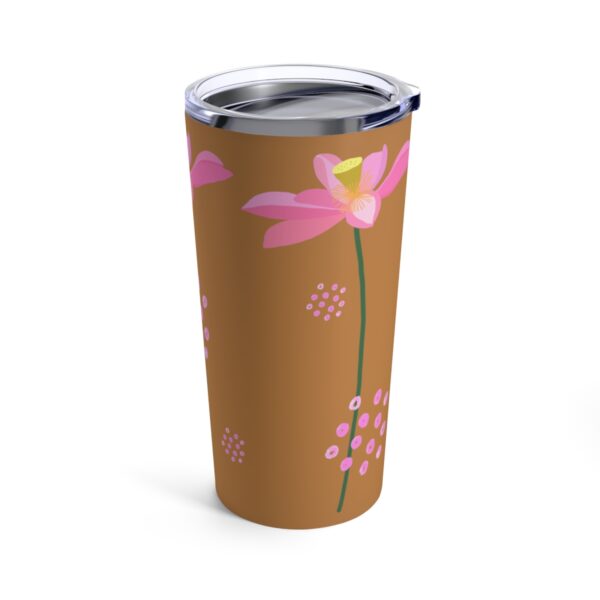 Pretty in Pink Tumbler 20oz (Brown) - Image 4