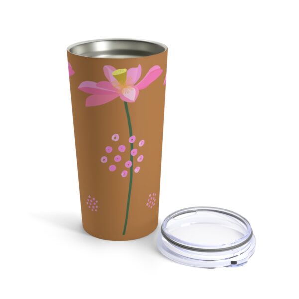 Pretty in Pink Tumbler 20oz (Brown) - Image 5